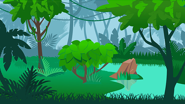 Free cartoon jungle background